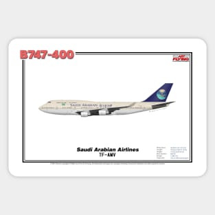 Boeing B747-400 - Saudi Arabian Airlines (Art Print) Sticker